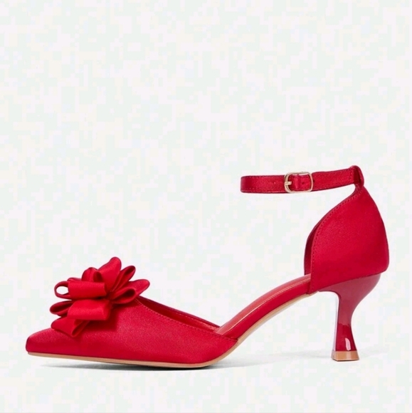 Women's Vintage Embroidered Pointy Toe High Heel Slingback Shoes - Picture 2 of 5